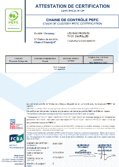 PEFC-Zertifikat für Les Bois Profilés